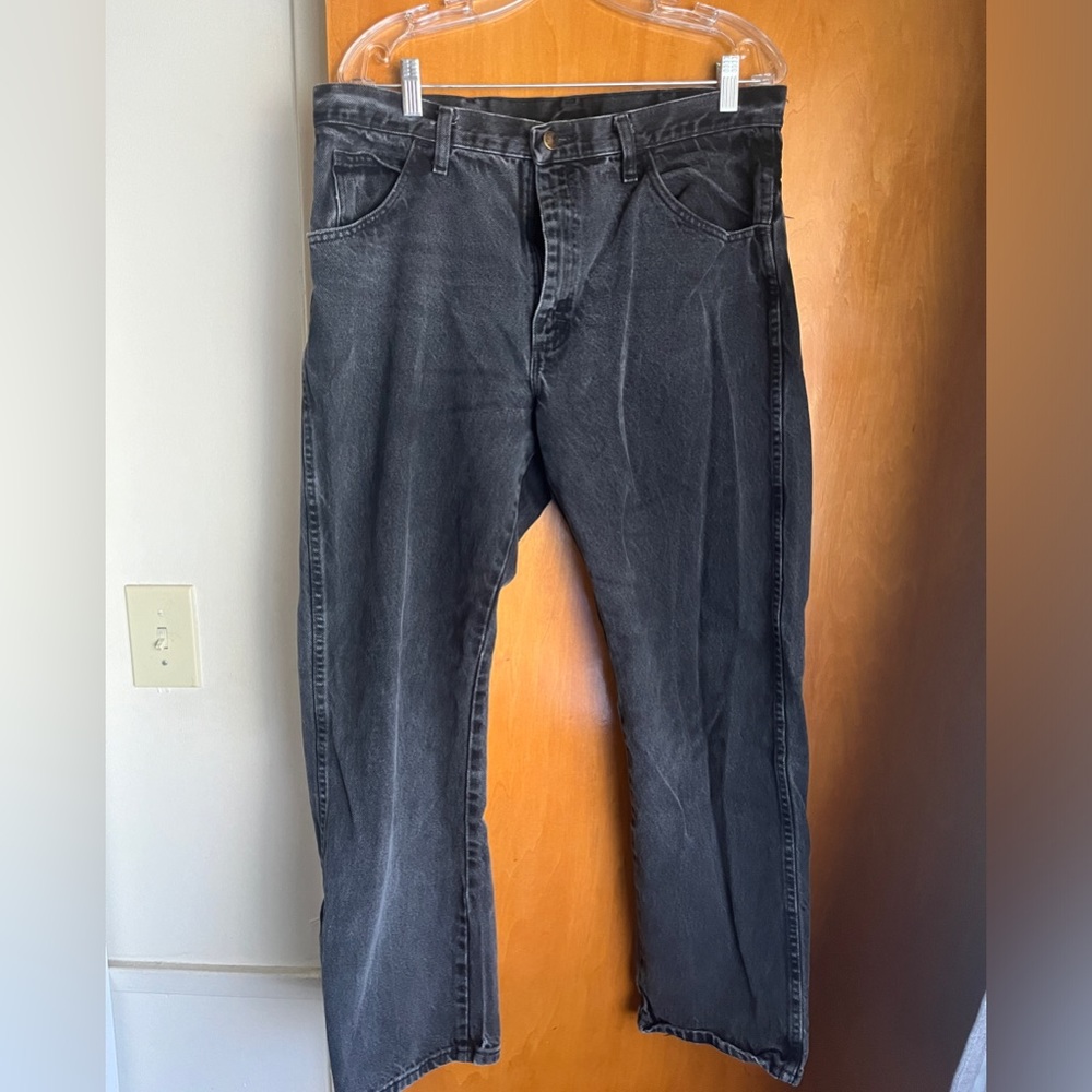 Vintage Rustler Black Denim Jeans 36 x 30